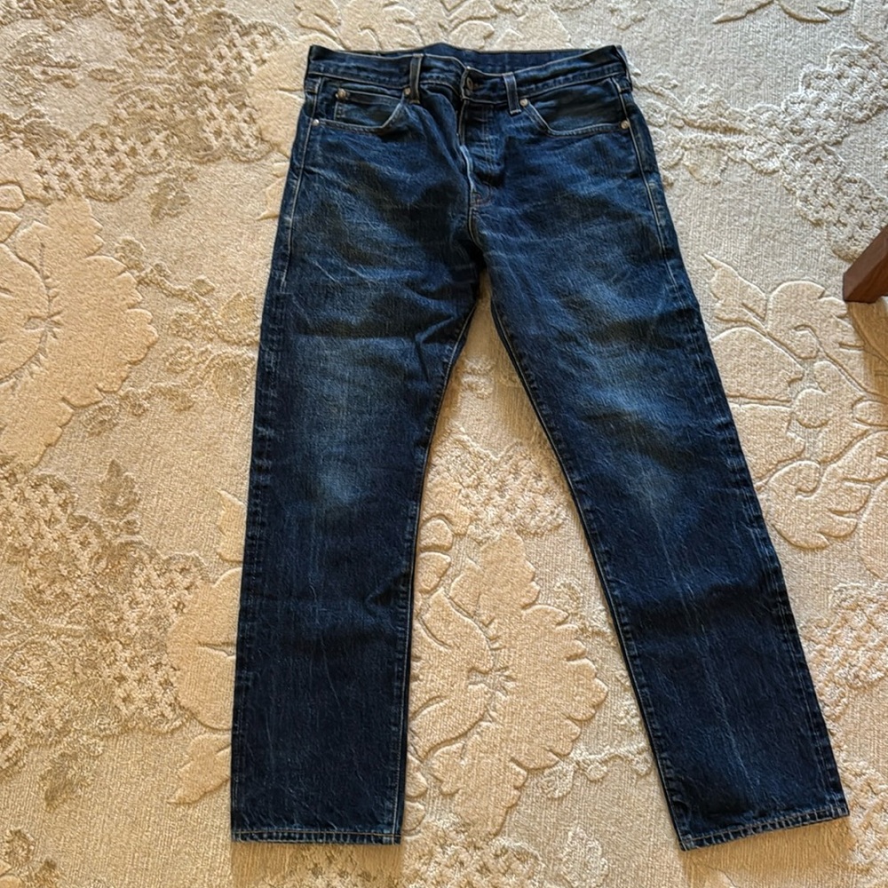 Wallace and Barnes button fly men’s 
 Japanese selvedge jeans made in USA